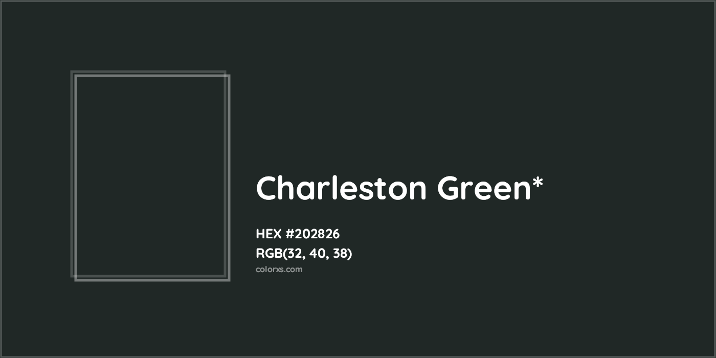 HEX #202826 Color Name, Color Code, Palettes, Similar Paints, Images