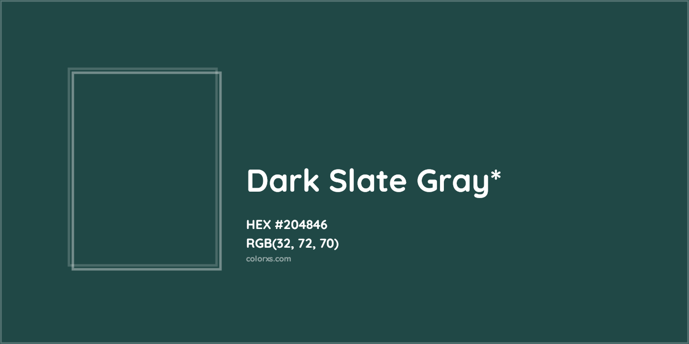 HEX #204846 Color Name, Color Code, Palettes, Similar Paints, Images