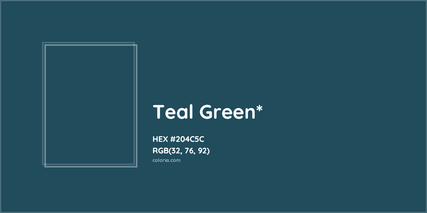 HEX #204C5C Color Name, Color Code, Palettes, Similar Paints, Images