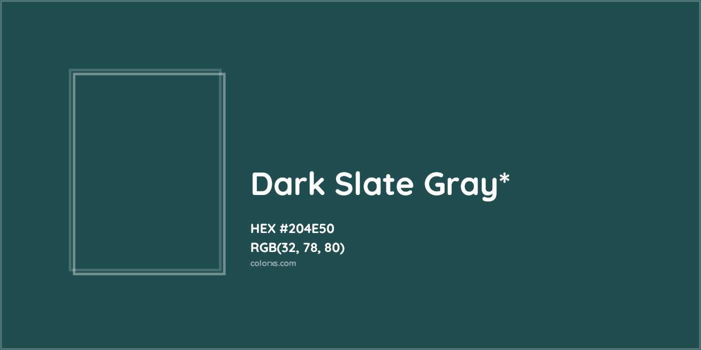 HEX #204E50 Color Name, Color Code, Palettes, Similar Paints, Images