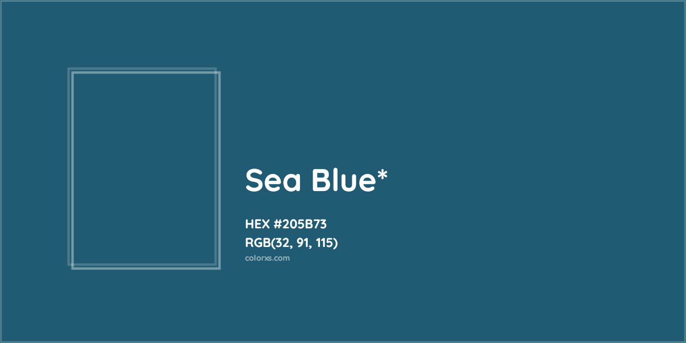 HEX #205B73 Color Name, Color Code, Palettes, Similar Paints, Images