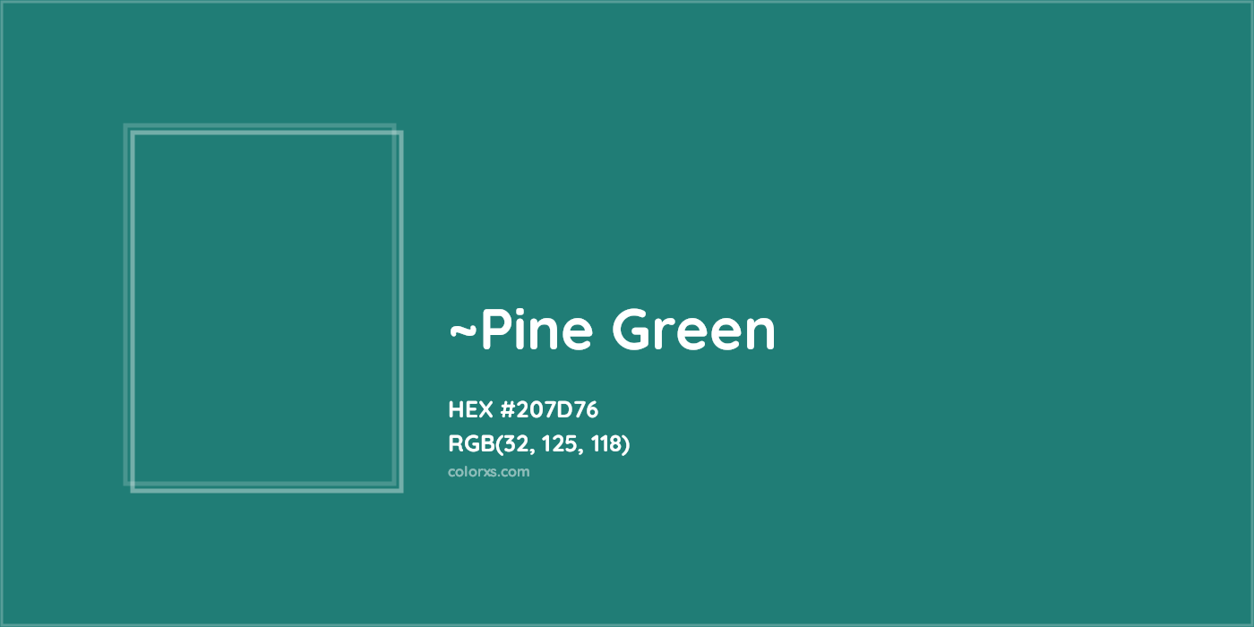 HEX #207D76 Color Name, Color Code, Palettes, Similar Paints, Images