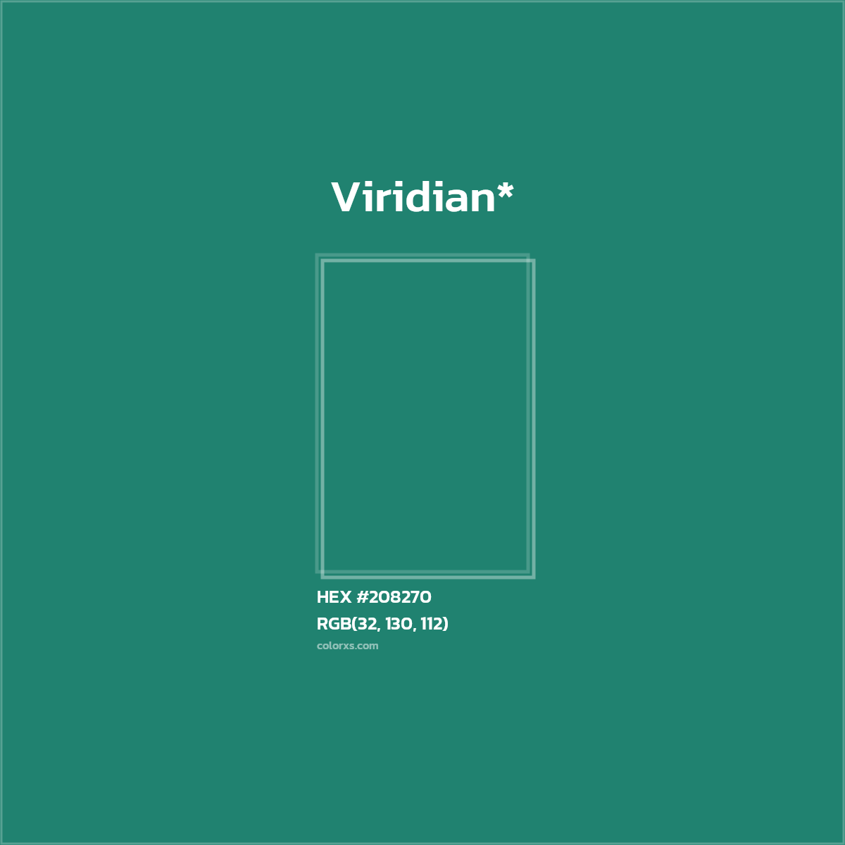 HEX #208270 Color Name, Color Code, Palettes, Similar Paints, Images