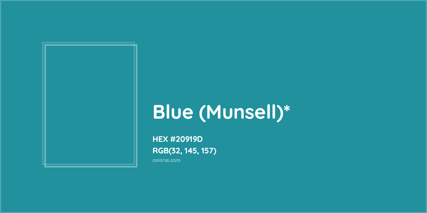 HEX #20919D Color Name, Color Code, Palettes, Similar Paints, Images
