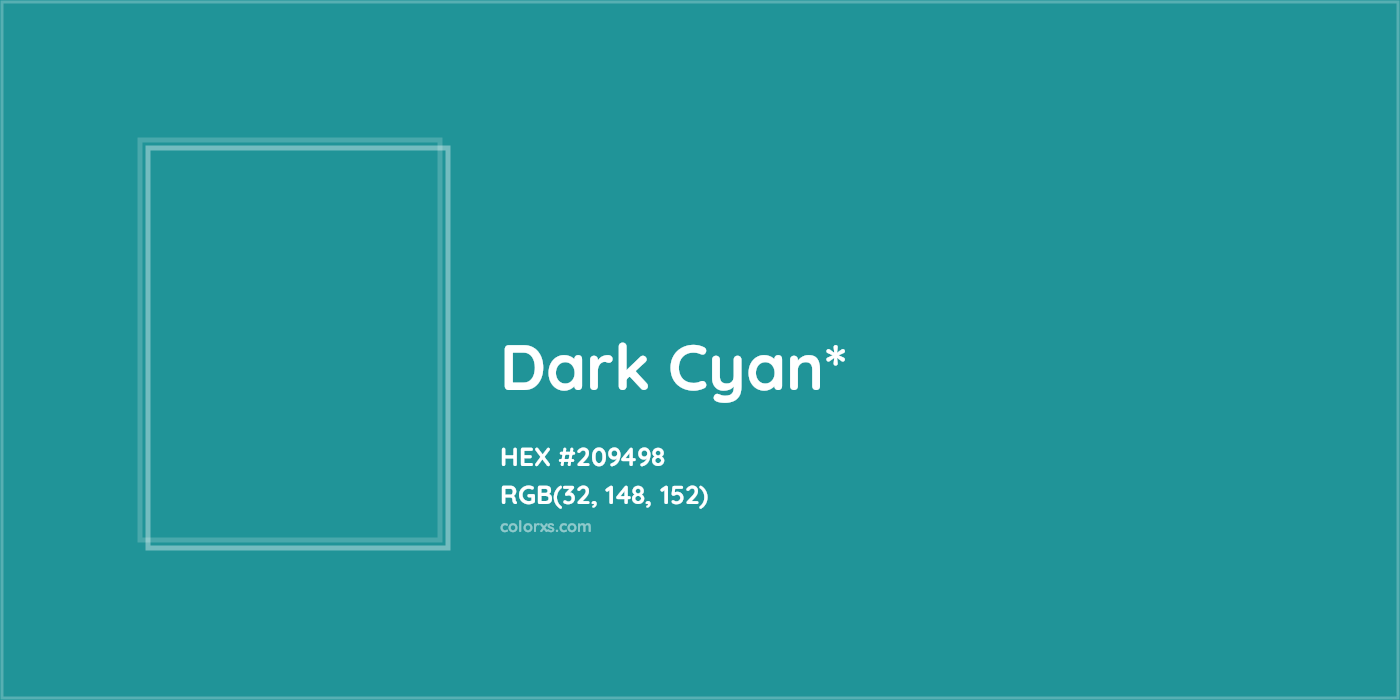 HEX #209498 Color Name, Color Code, Palettes, Similar Paints, Images