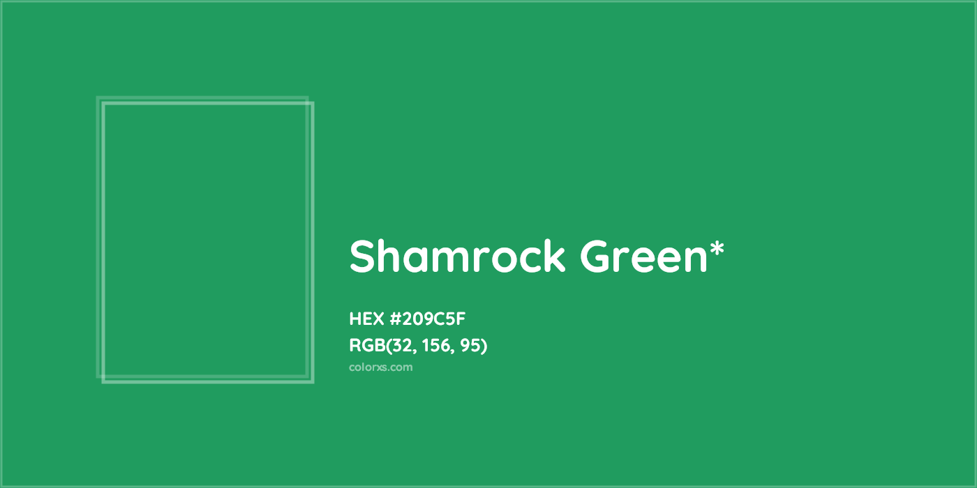 HEX #209C5F Color Name, Color Code, Palettes, Similar Paints, Images