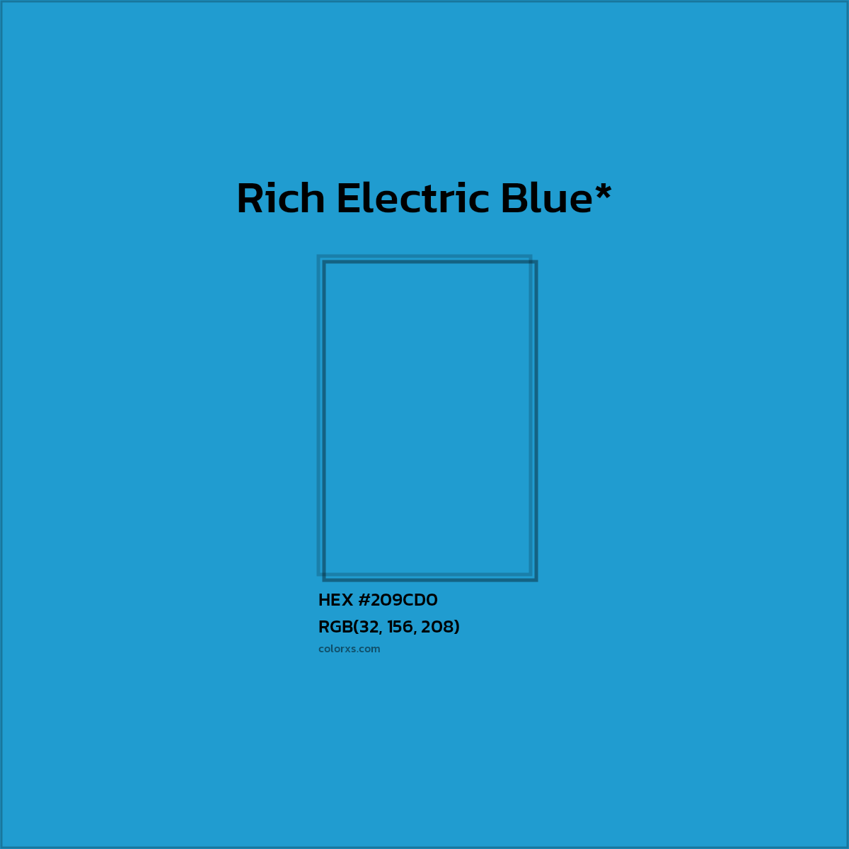 HEX #209CD0 Color Name, Color Code, Palettes, Similar Paints, Images