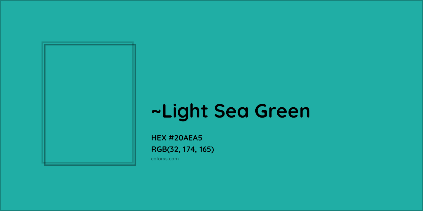 HEX #20AEA5 Color Name, Color Code, Palettes, Similar Paints, Images