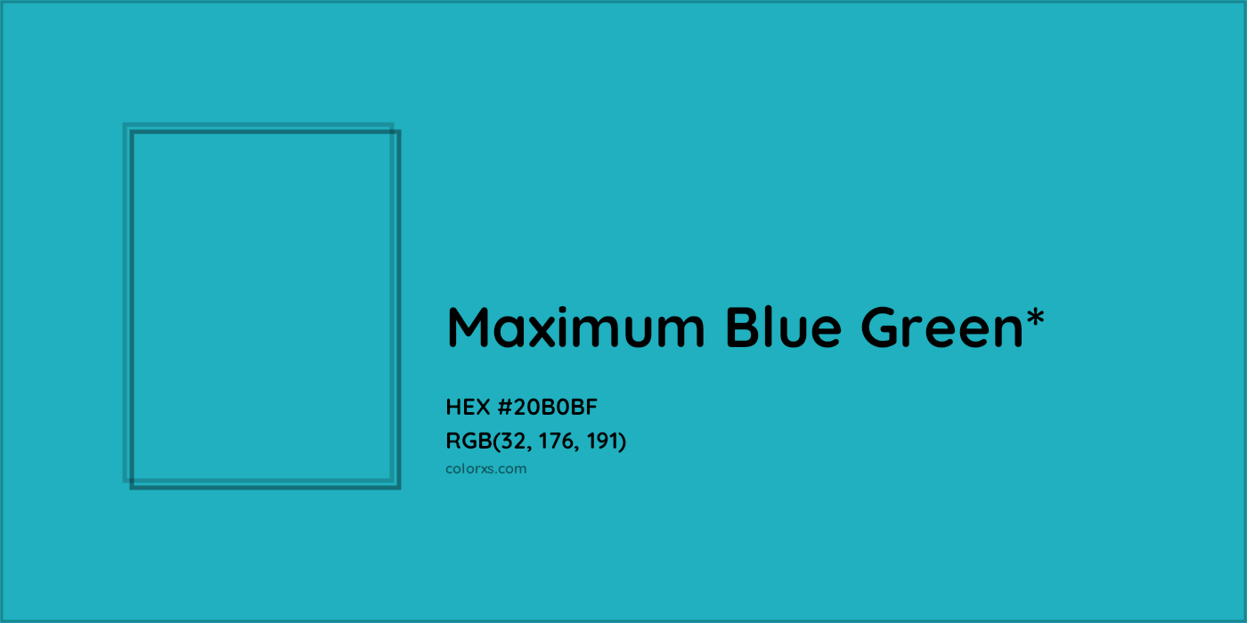 HEX #20B0BF Color Name, Color Code, Palettes, Similar Paints, Images