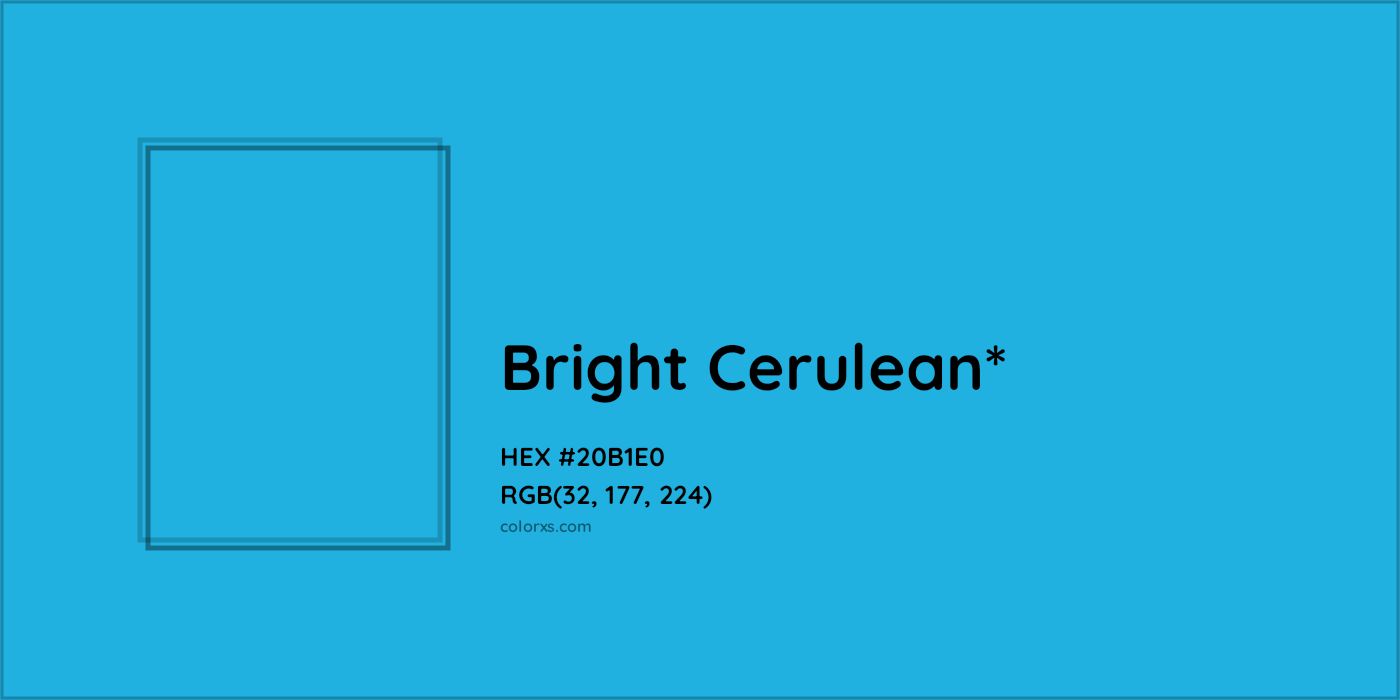 HEX #20B1E0 Color Name, Color Code, Palettes, Similar Paints, Images