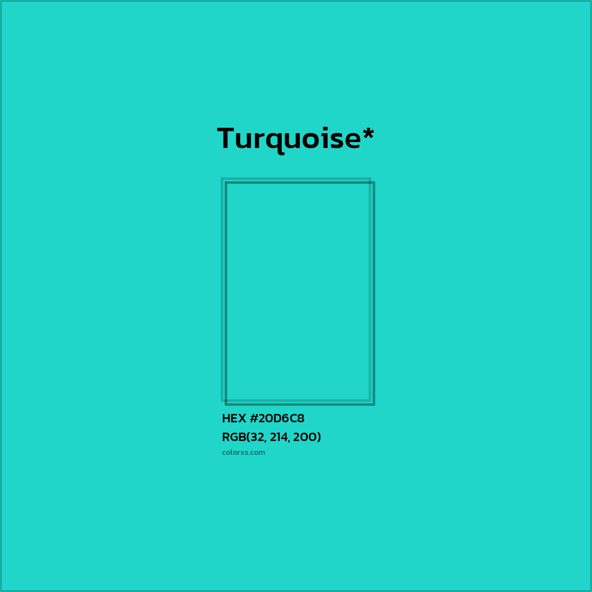 HEX #20D6C8 Color Name, Color Code, Palettes, Similar Paints, Images
