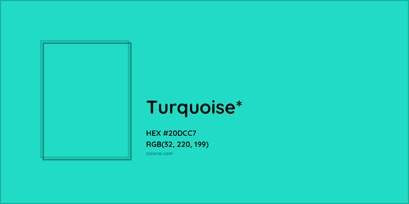 HEX #20DCC7 Color Name, Color Code, Palettes, Similar Paints, Images