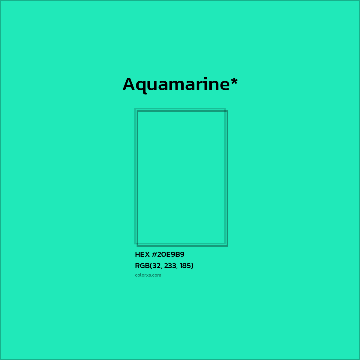 HEX #20E9B9 Color Name, Color Code, Palettes, Similar Paints, Images