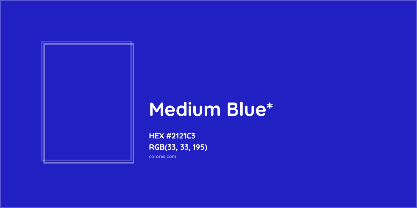 HEX #2121C3 Color Name, Color Code, Palettes, Similar Paints, Images
