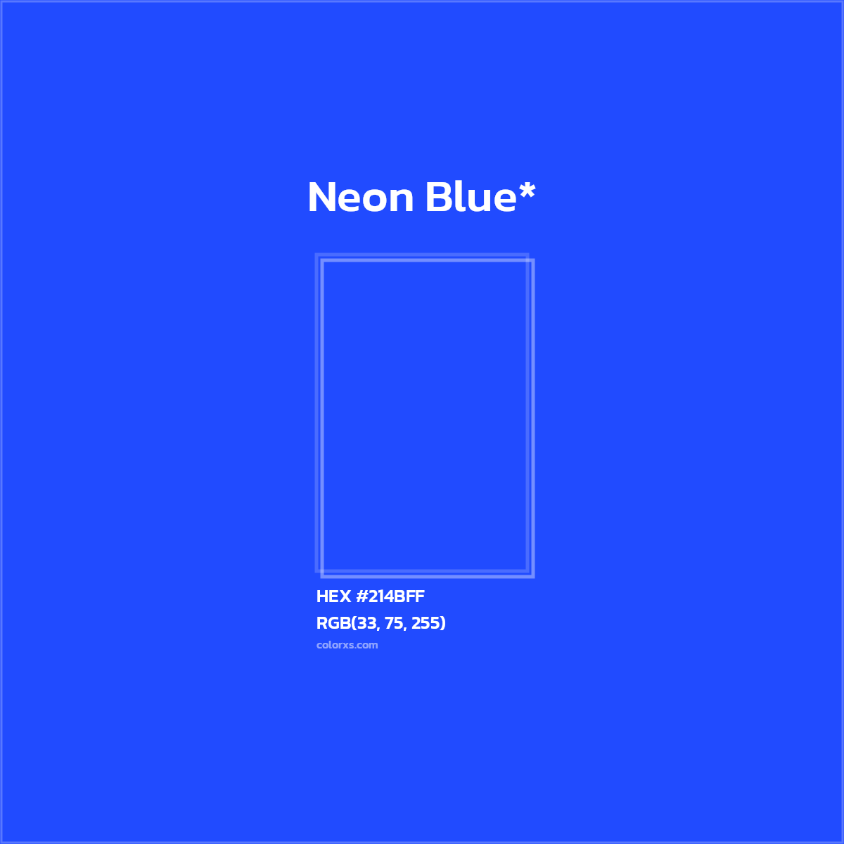 HEX #214BFF Color Name, Color Code, Palettes, Similar Paints, Images
