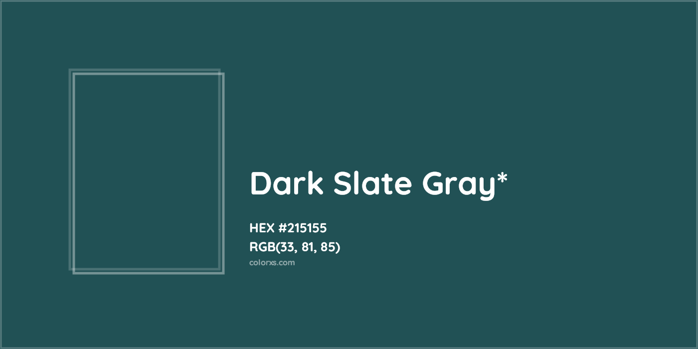 HEX #215155 Color Name, Color Code, Palettes, Similar Paints, Images