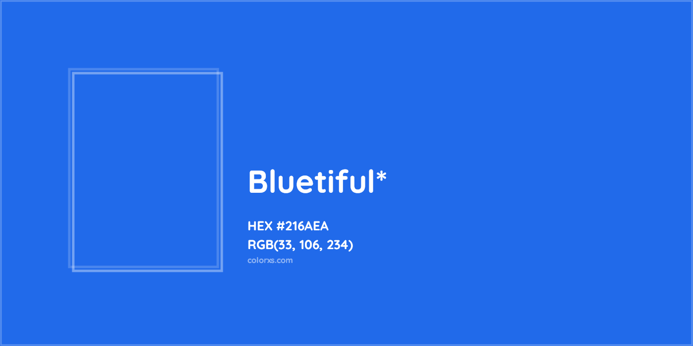 HEX #216AEA Color Name, Color Code, Palettes, Similar Paints, Images