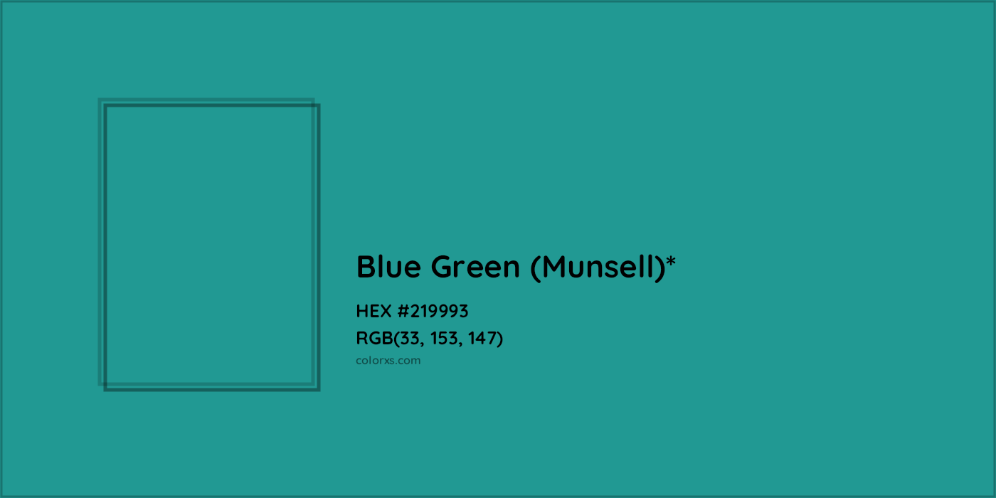 HEX #219993 Color Name, Color Code, Palettes, Similar Paints, Images