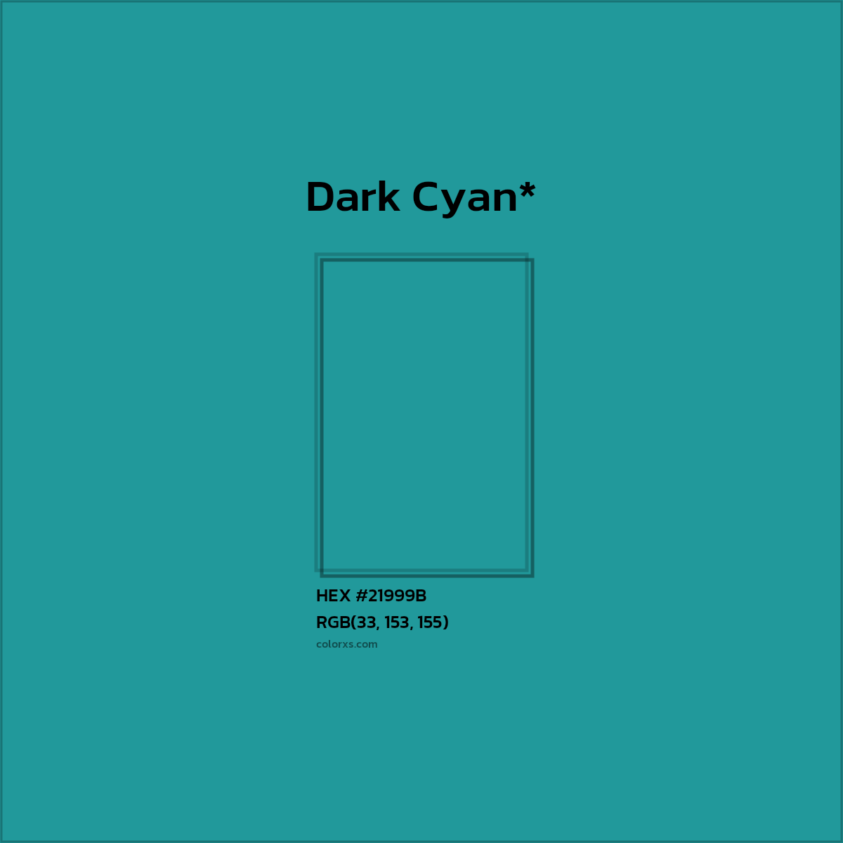 HEX #21999B Color Name, Color Code, Palettes, Similar Paints, Images