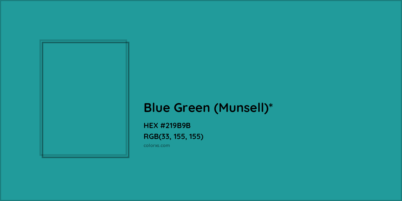 HEX #219B9B Color Name, Color Code, Palettes, Similar Paints, Images