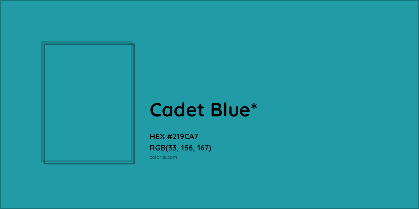 HEX #219CA7 Color Name, Color Code, Palettes, Similar Paints, Images