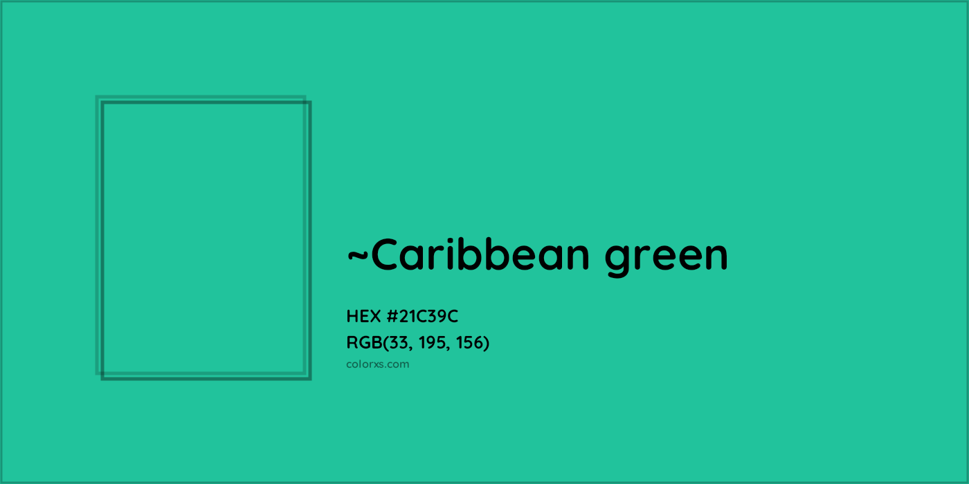 HEX #21C39C Color Name, Color Code, Palettes, Similar Paints, Images