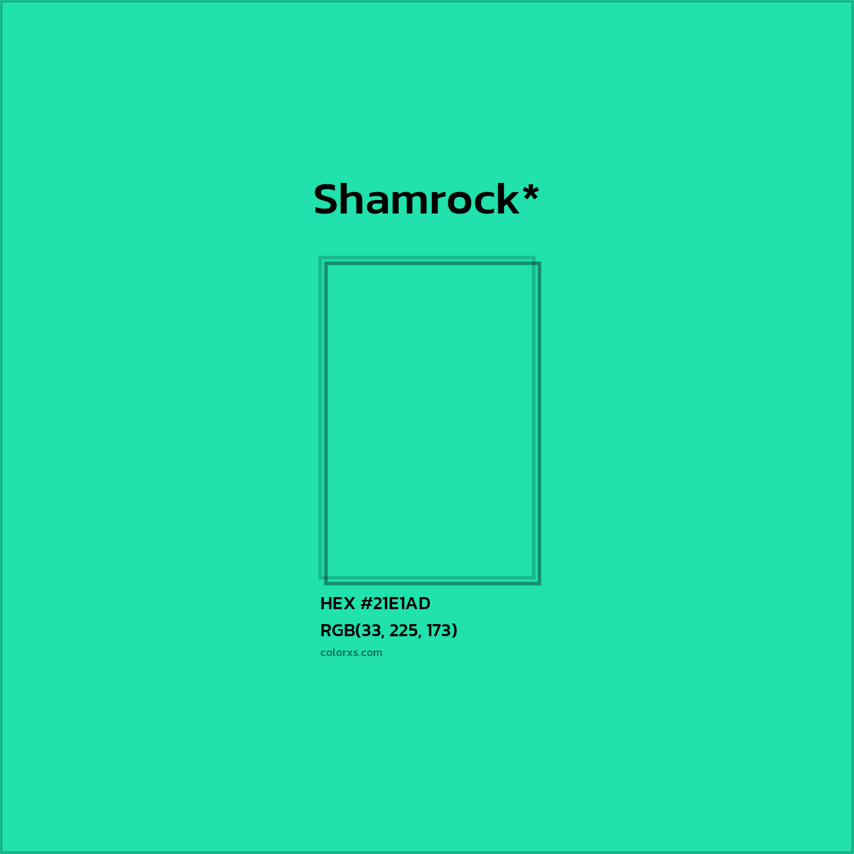 HEX #21E1AD Color Name, Color Code, Palettes, Similar Paints, Images