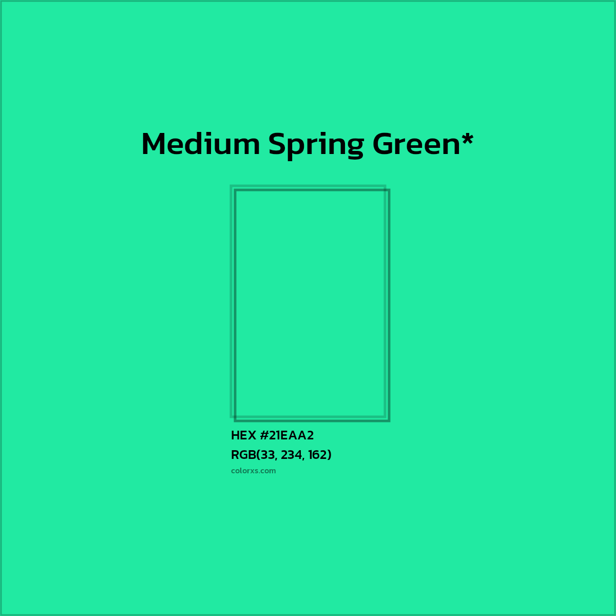 HEX #21EAA2 Color Name, Color Code, Palettes, Similar Paints, Images