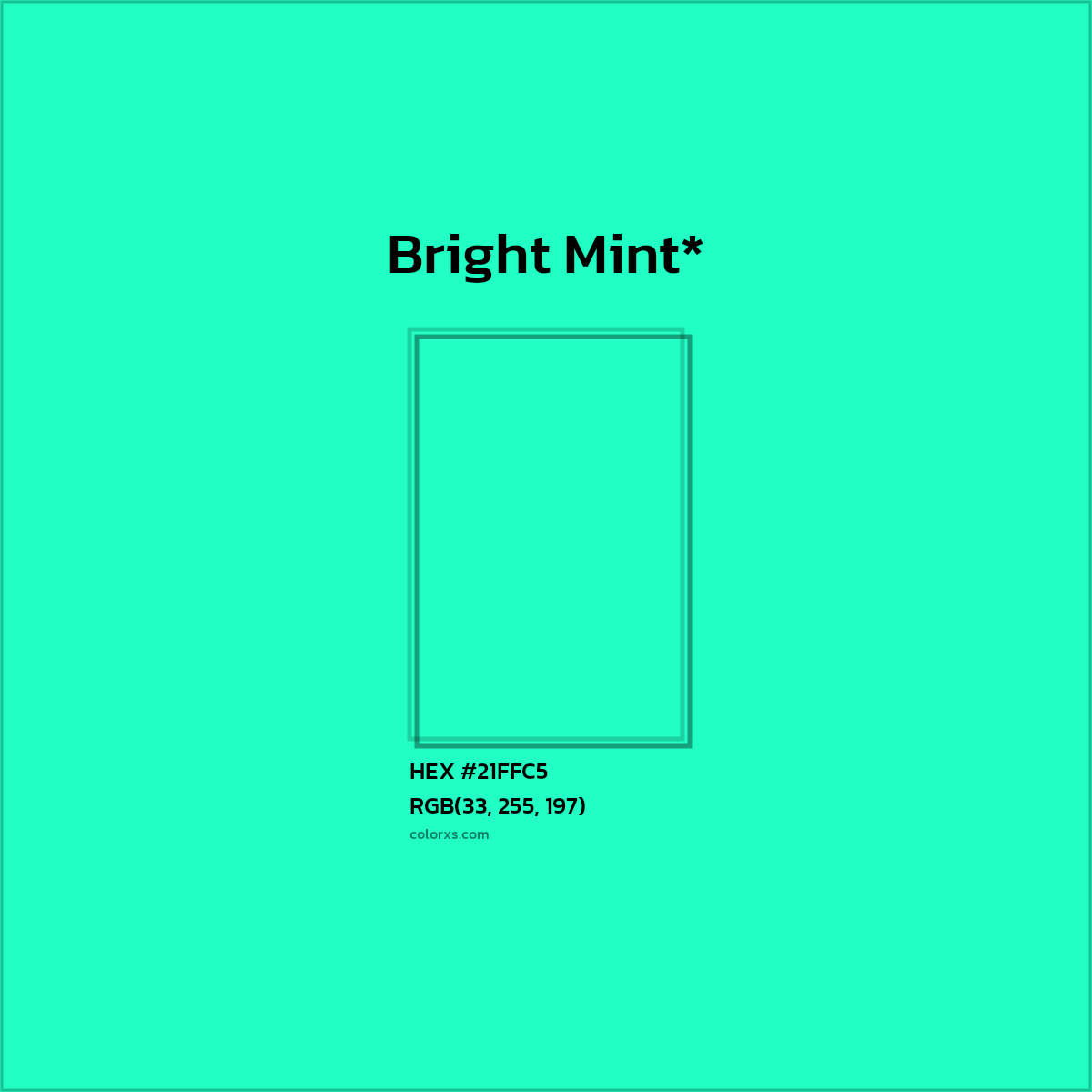 HEX #21FFC5 Color Name, Color Code, Palettes, Similar Paints, Images