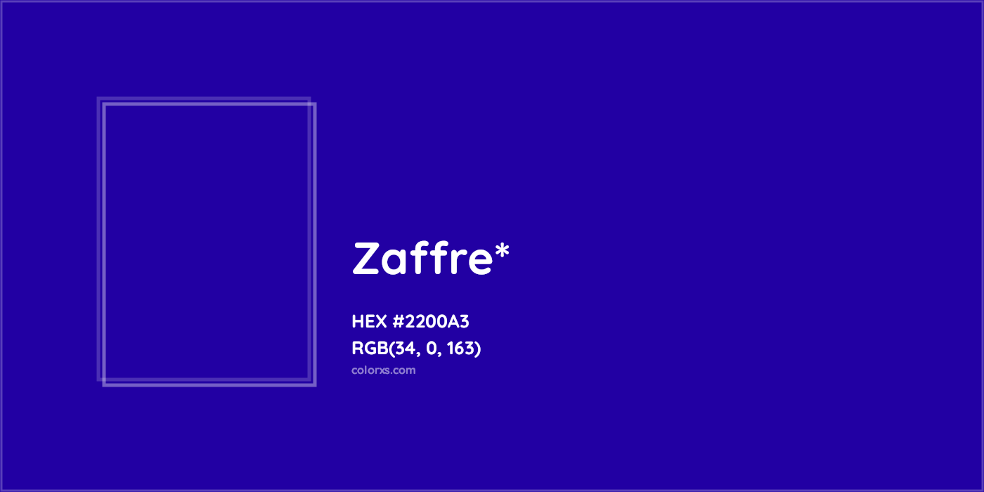 HEX #2200A3 Color Name, Color Code, Palettes, Similar Paints, Images