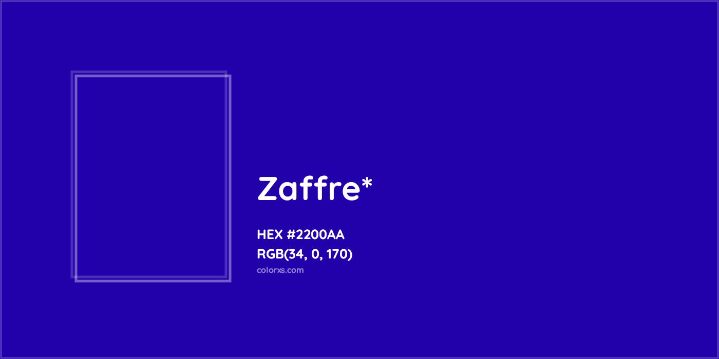 HEX #2200AA Color Name, Color Code, Palettes, Similar Paints, Images