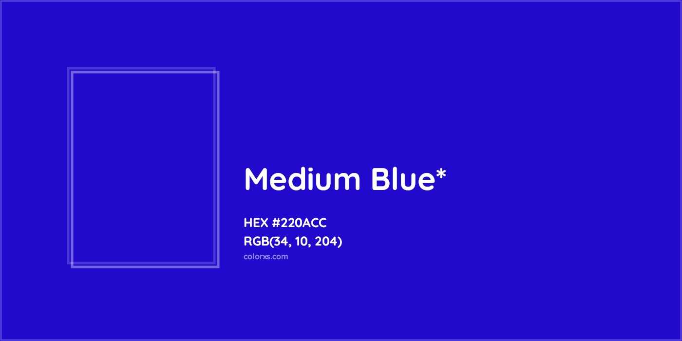 HEX #220ACC Color Name, Color Code, Palettes, Similar Paints, Images