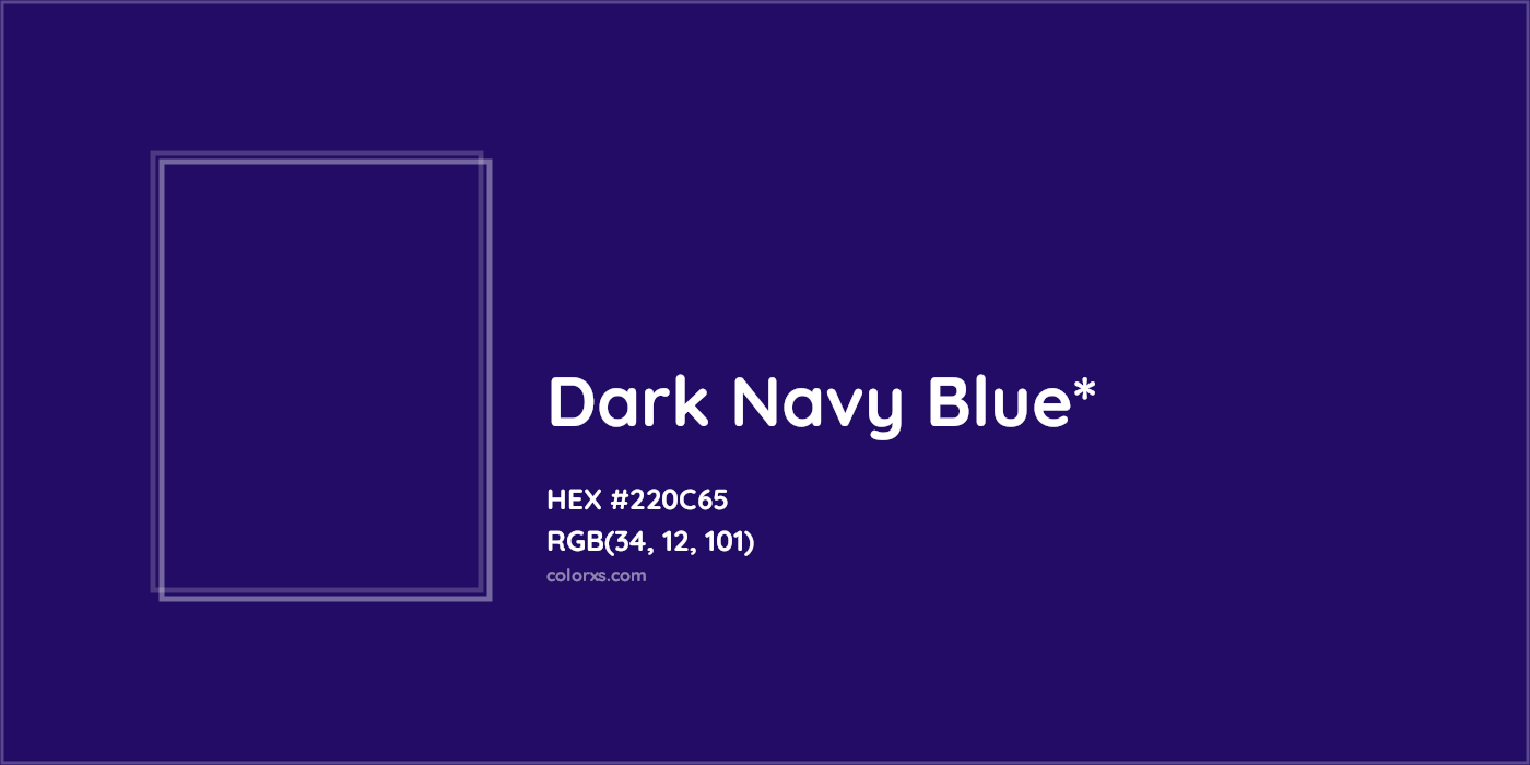HEX #220C65 Color Name, Color Code, Palettes, Similar Paints, Images