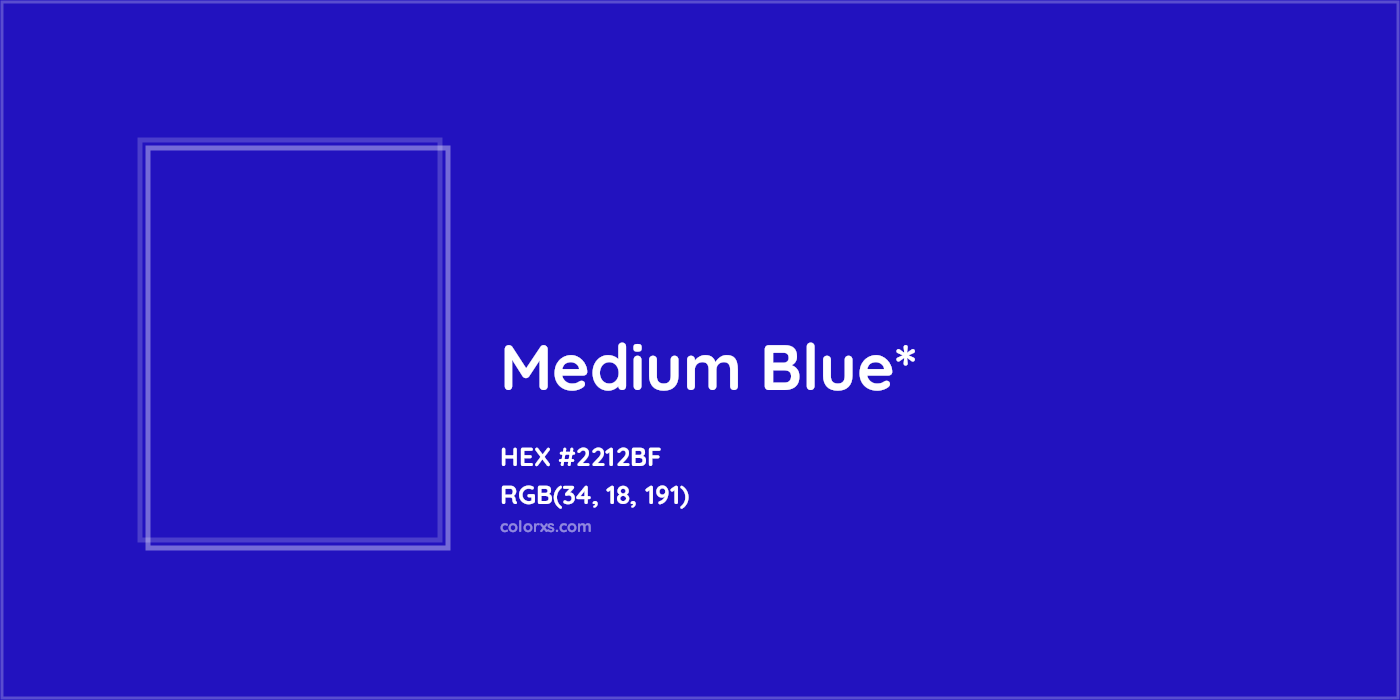HEX #2212BF Color Name, Color Code, Palettes, Similar Paints, Images