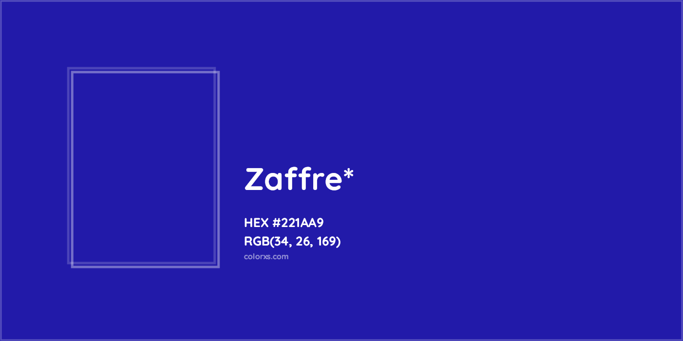 HEX #221AA9 Color Name, Color Code, Palettes, Similar Paints, Images