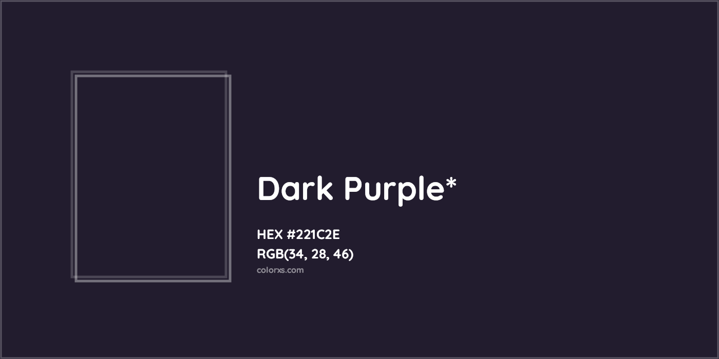 HEX #221C2E Color Name, Color Code, Palettes, Similar Paints, Images