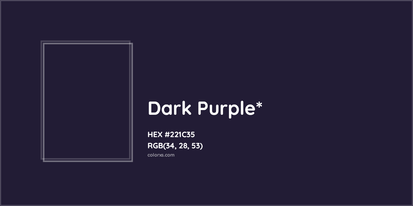 HEX #221C35 Color Name, Color Code, Palettes, Similar Paints, Images