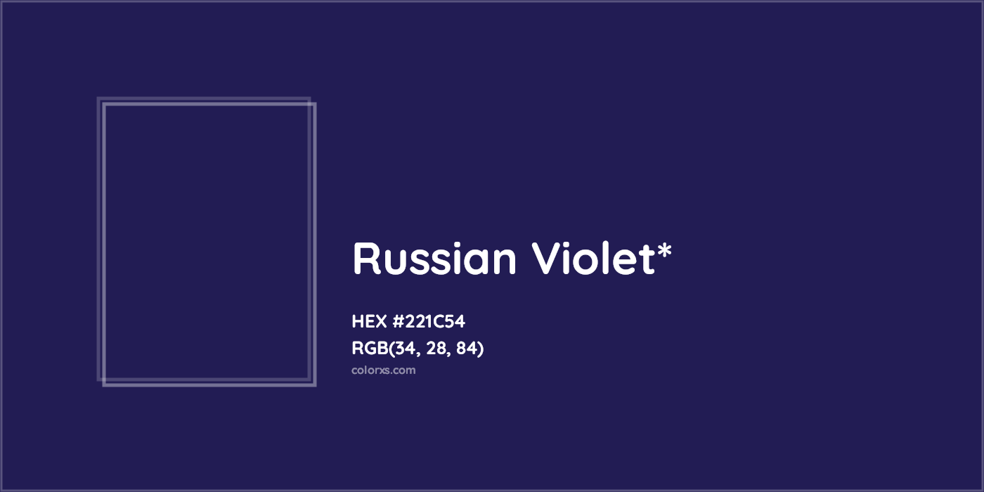 HEX #221C54 Color Name, Color Code, Palettes, Similar Paints, Images