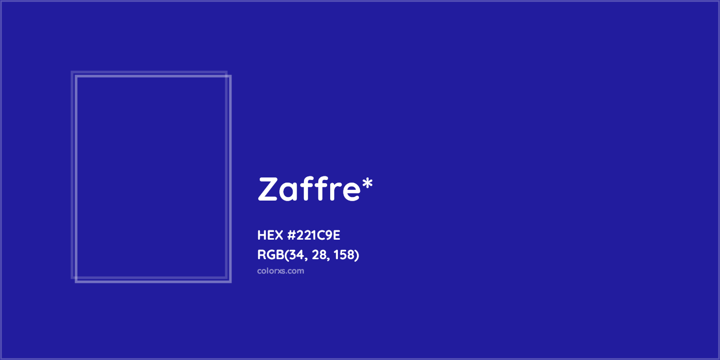 HEX #221C9E Color Name, Color Code, Palettes, Similar Paints, Images