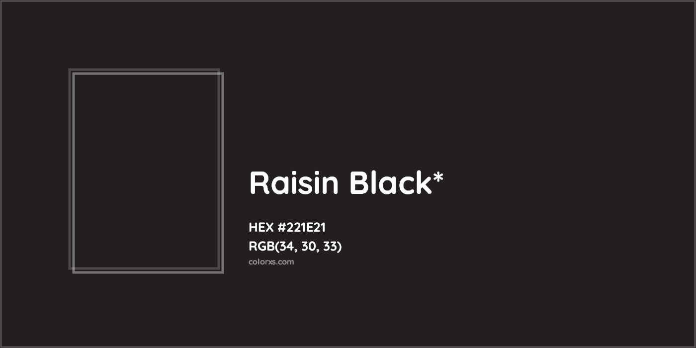 HEX #221E21 Color Name, Color Code, Palettes, Similar Paints, Images