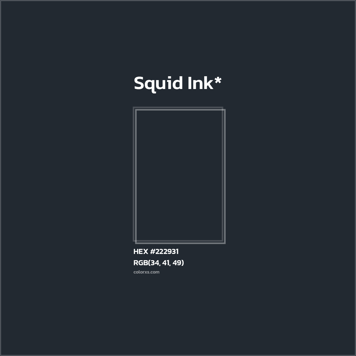 HEX #222931 Color Name, Color Code, Palettes, Similar Paints, Images