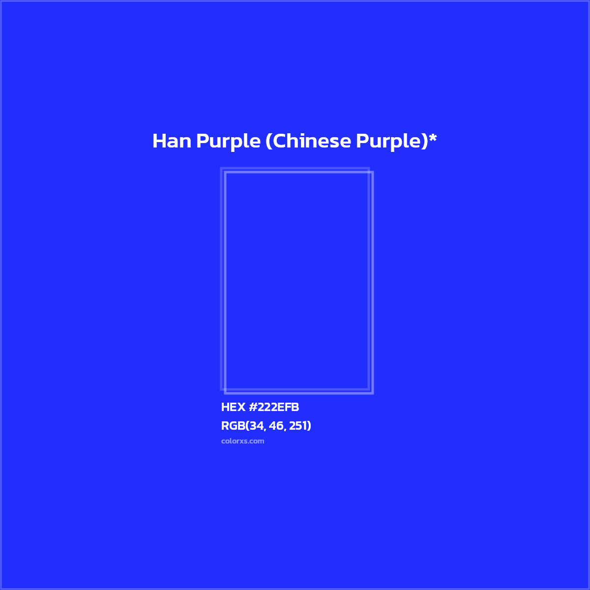 HEX #222EFB Color Name, Color Code, Palettes, Similar Paints, Images