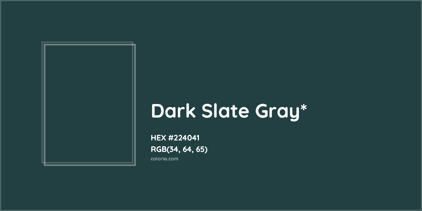 HEX #224041 Color Name, Color Code, Palettes, Similar Paints, Images