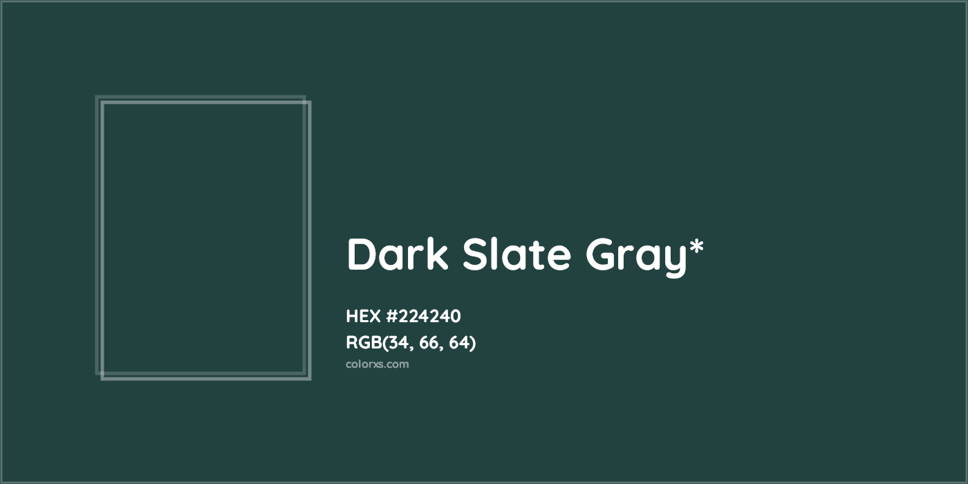 HEX #224240 Color Name, Color Code, Palettes, Similar Paints, Images