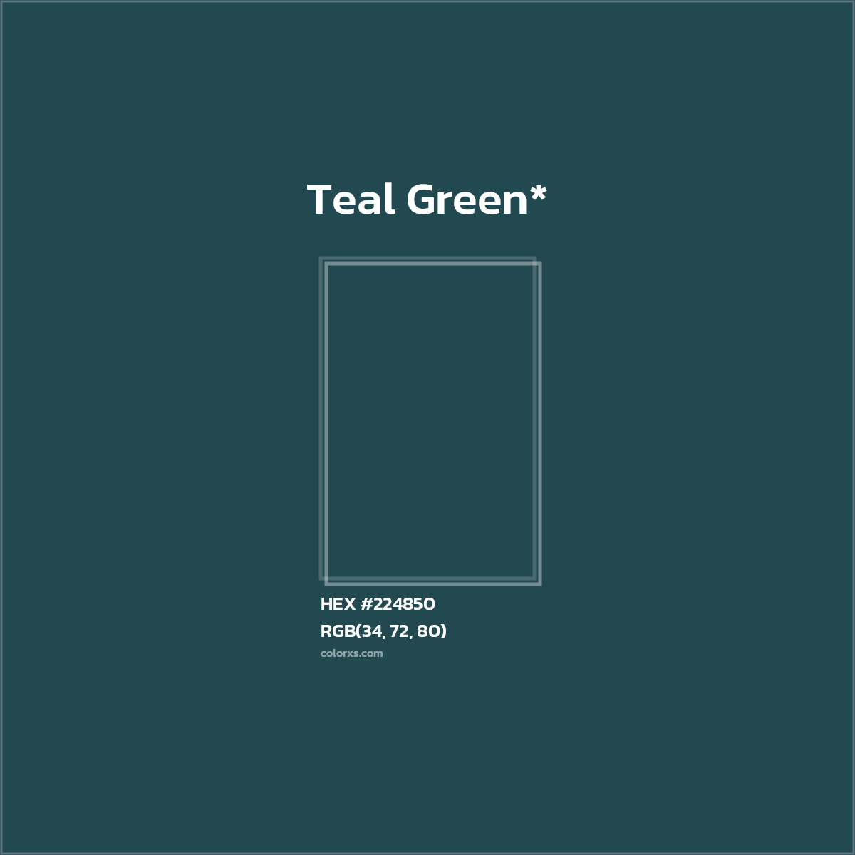 HEX #224850 Color Name, Color Code, Palettes, Similar Paints, Images