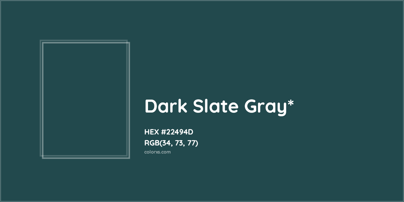 HEX #22494D Color Name, Color Code, Palettes, Similar Paints, Images
