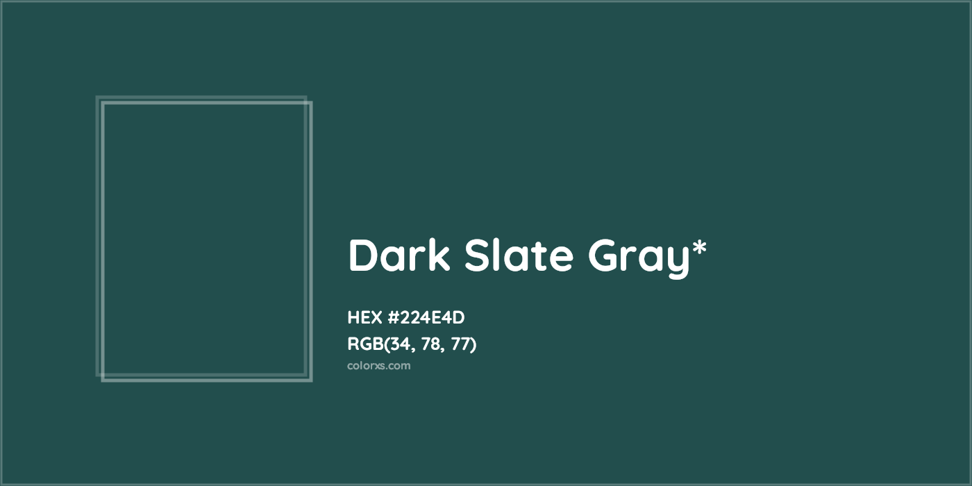 HEX #224E4D Color Name, Color Code, Palettes, Similar Paints, Images