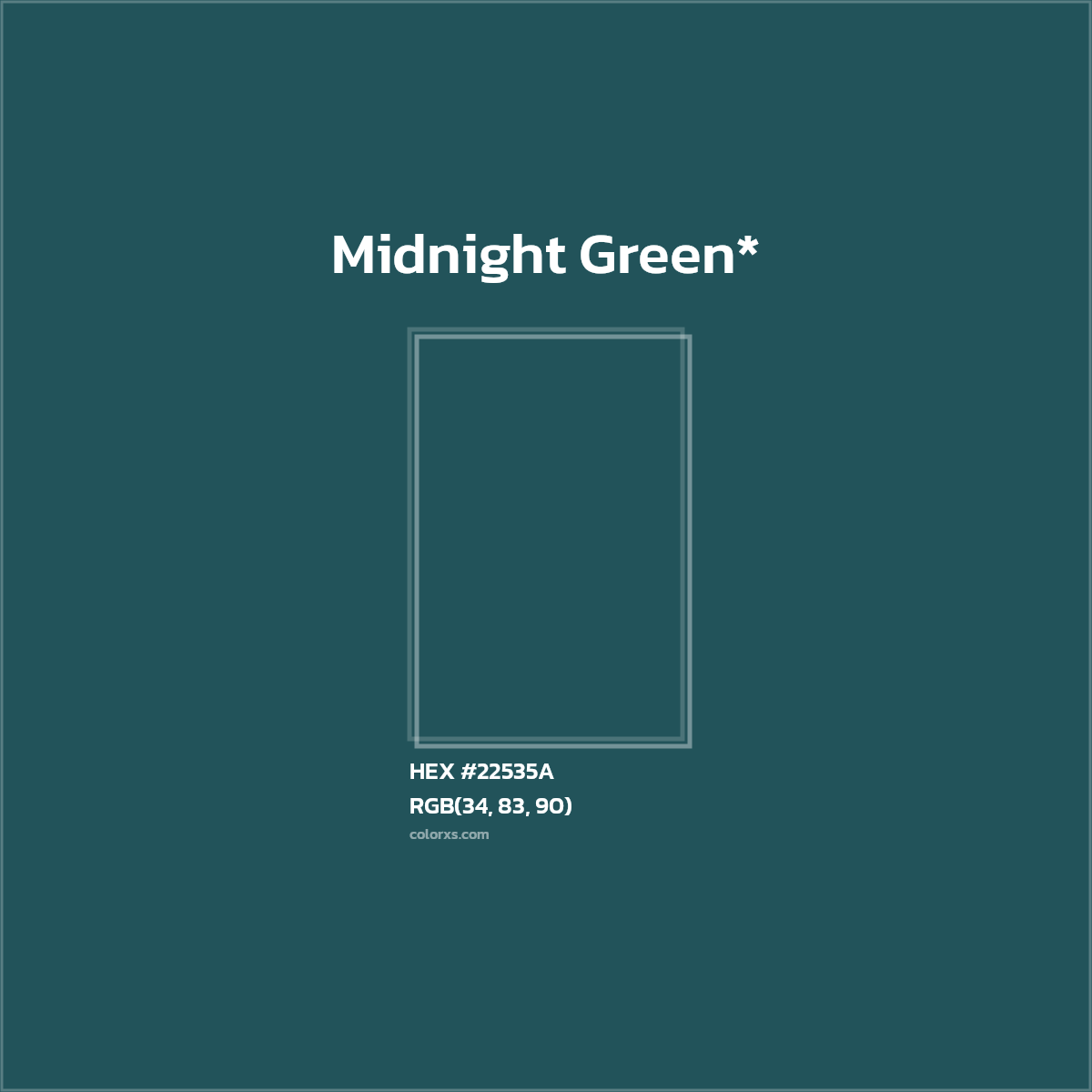 HEX #22535A Color Name, Color Code, Palettes, Similar Paints, Images