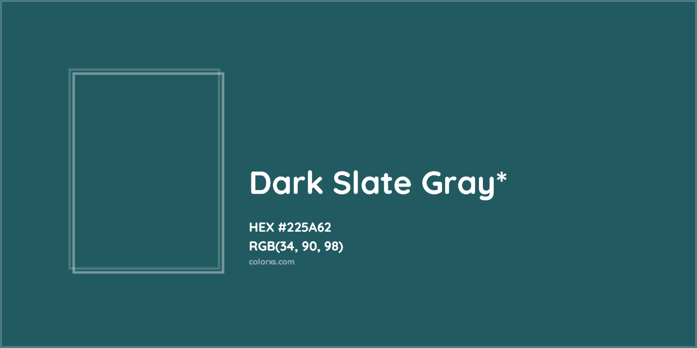 HEX #225A62 Color Name, Color Code, Palettes, Similar Paints, Images