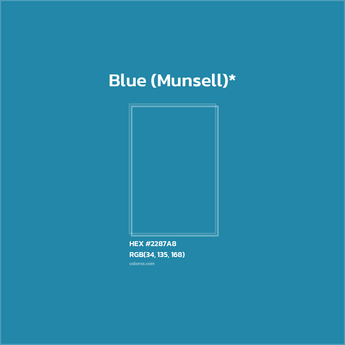 HEX #2287A8 Color Name, Color Code, Palettes, Similar Paints, Images
